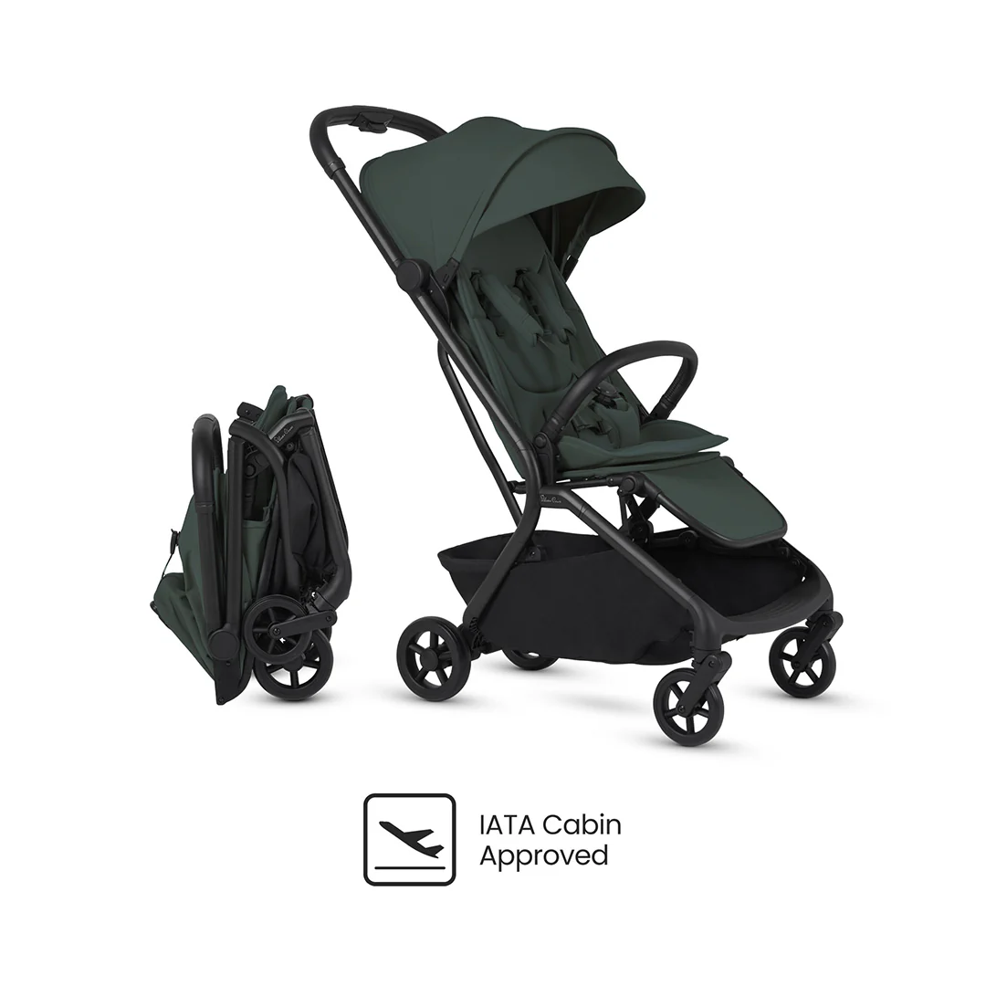 Silver Cross Nia Stroller & Carrycot - Conifer - Image 14