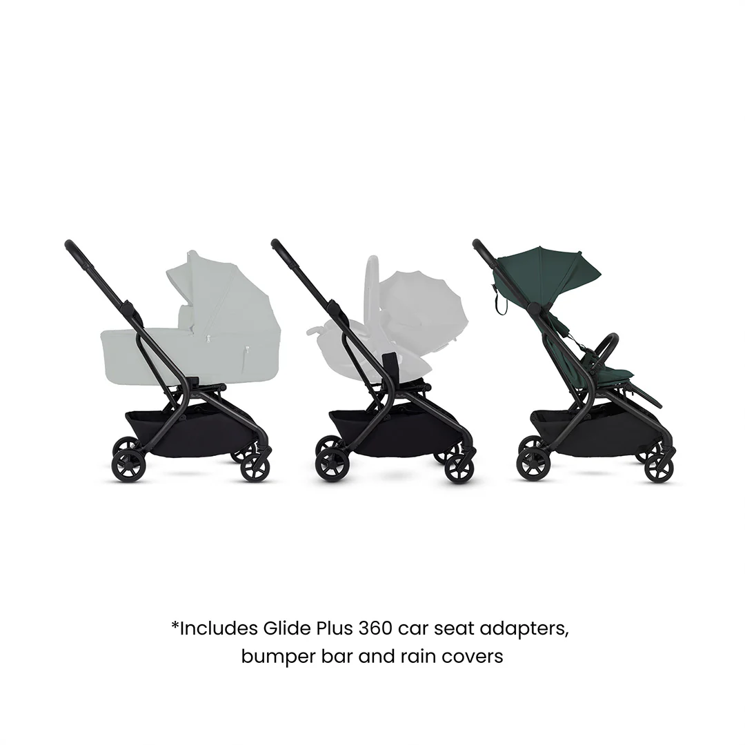 Silver Cross Nia Stroller & Carrycot - Conifer - Image 21