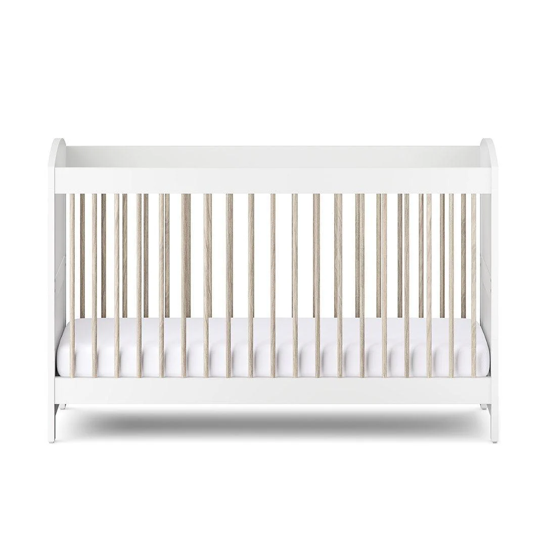 Silver Cross Valencia 2 Piece Nursery Set (Cot Bed & Dresser) - Ash White - Image 3