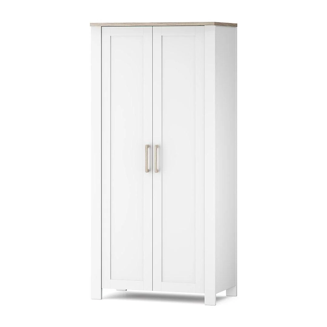 Silver Cross Valencia 3 Piece Nursery Set (Cot Bed + Dresser & Wardrobe) - Ash White - Image 10