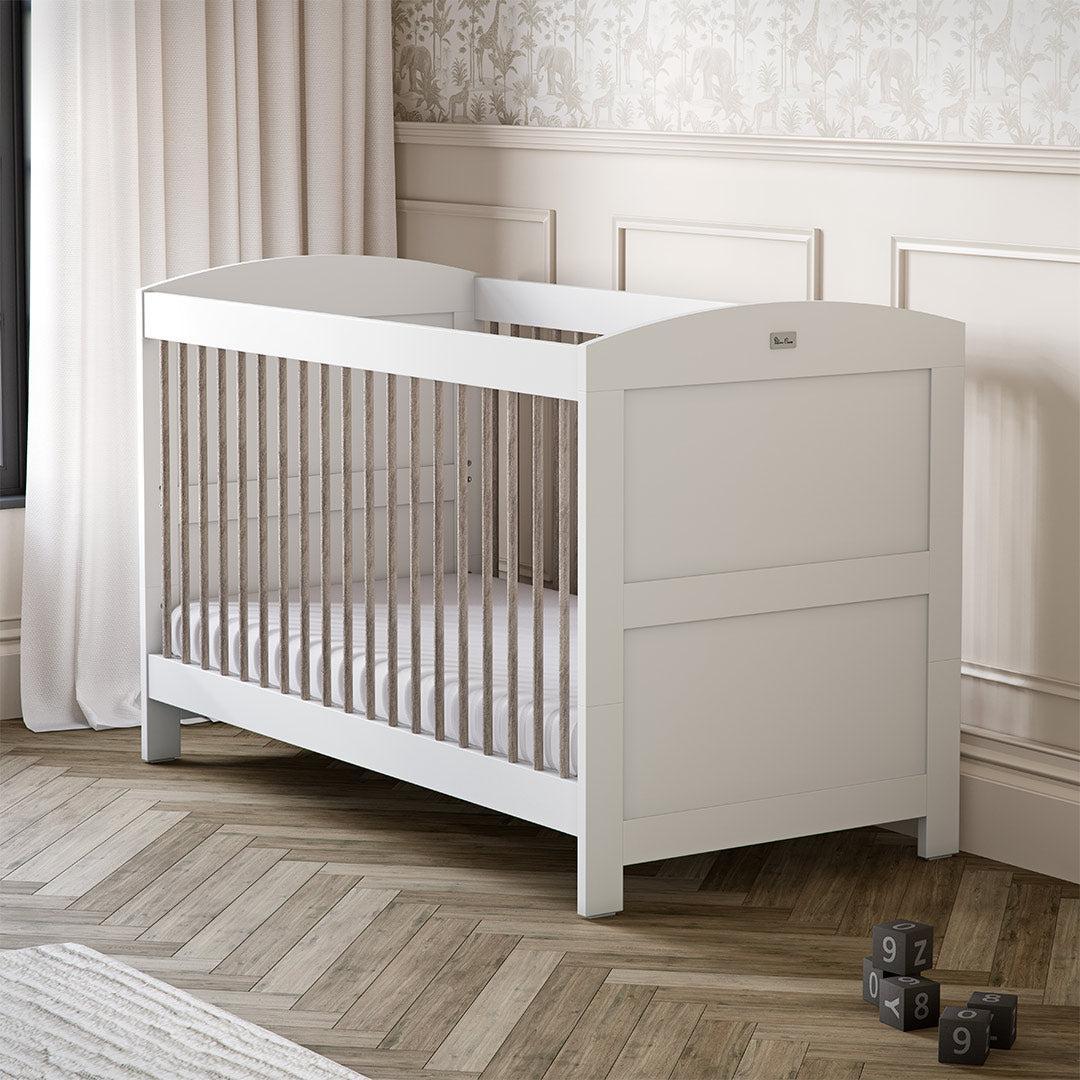 Silver Cross Valencia 2 Piece Nursery Set (Cot Bed & Dresser) - Ash White - Image 4
