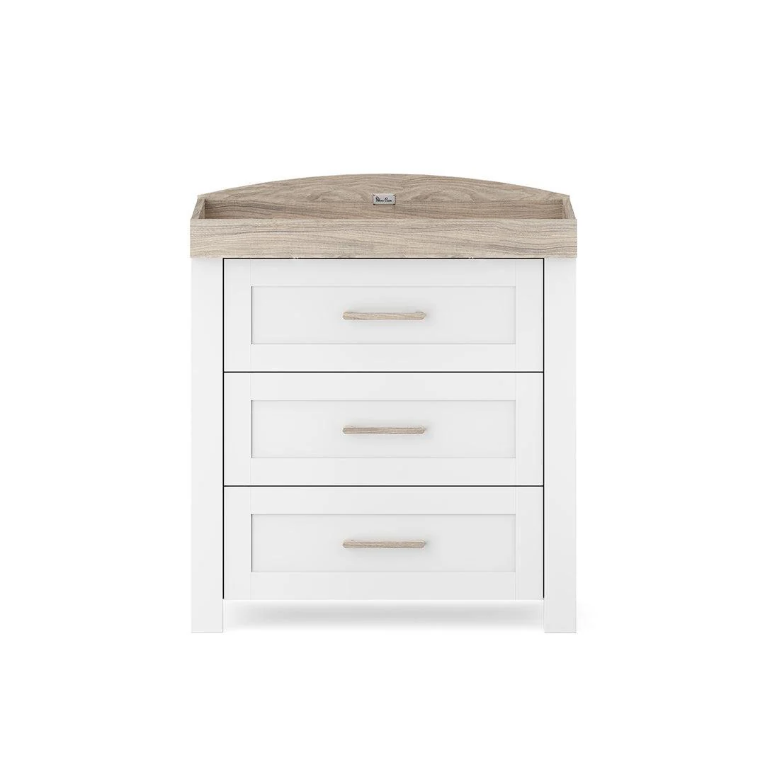 Silver Cross Valencia 2 Piece Nursery Set (Cot Bed & Dresser) - Ash White - Image 8