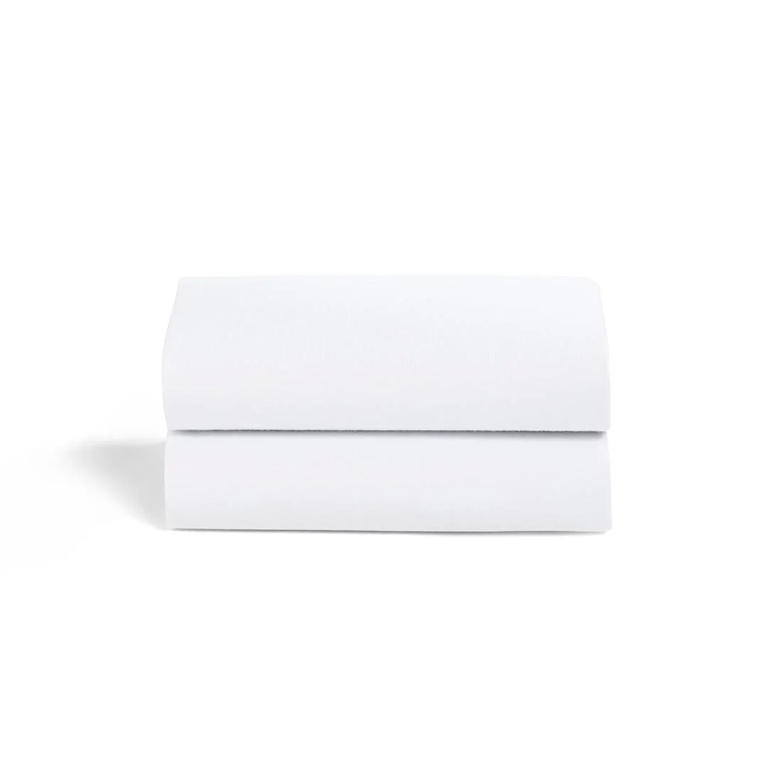 Snuz Crib Fitted Sheets - White - 2 Pack - Image 4