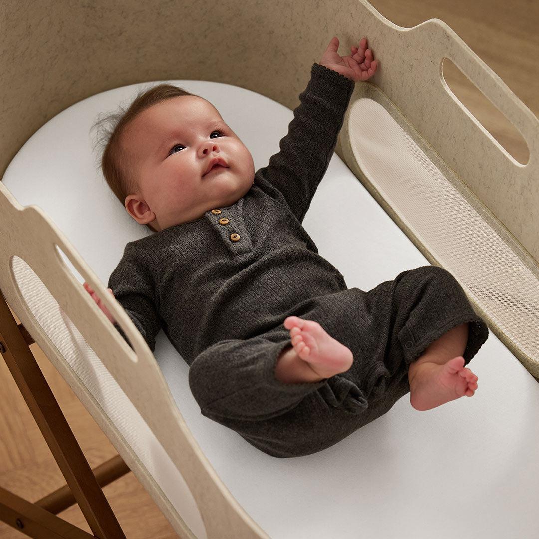 Snuz Twin Pack Moses Basket Sheets - White - Image 2