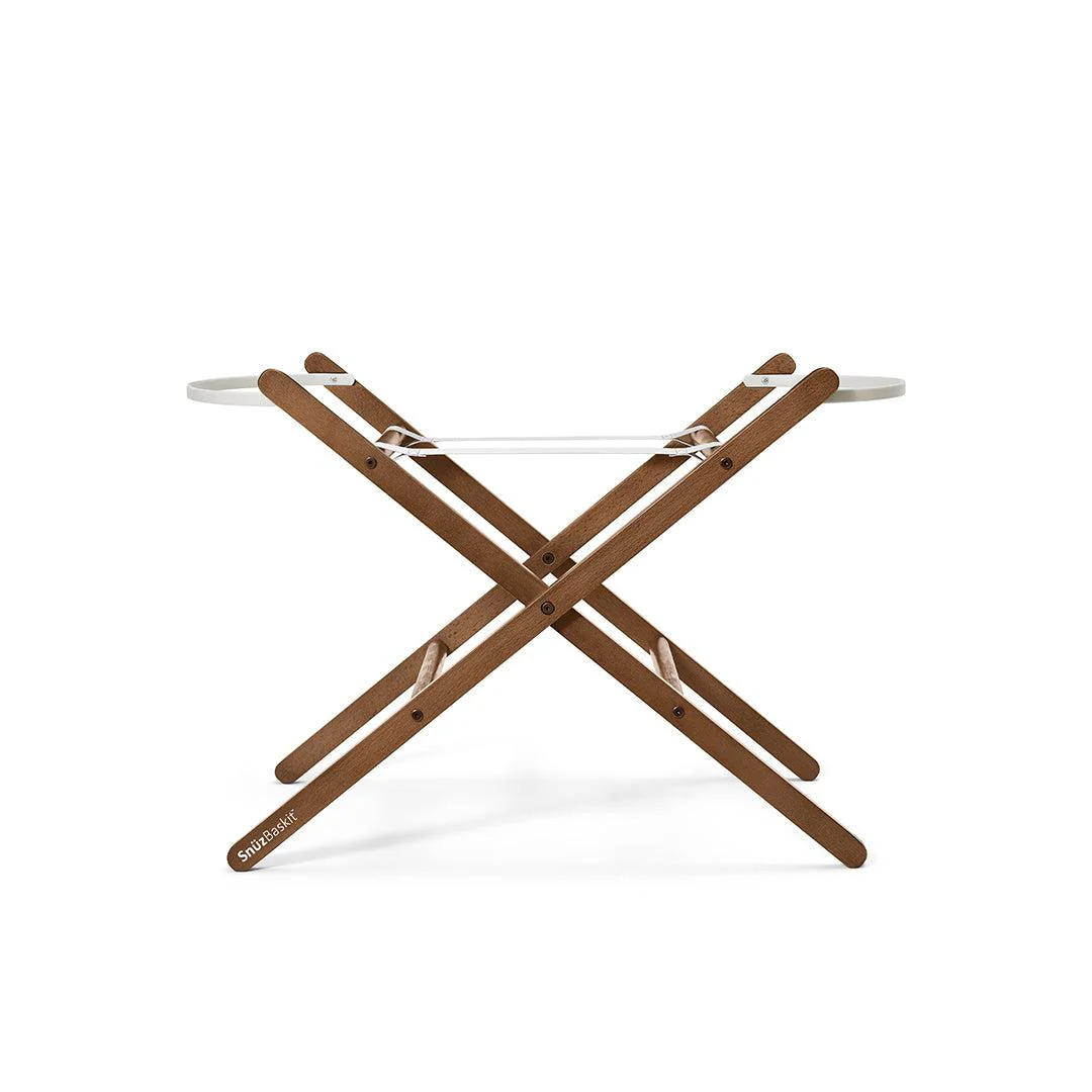 SnuzBaskit Barley Moses Basket + Walnut Stand - Barley / Walnut - Image 9