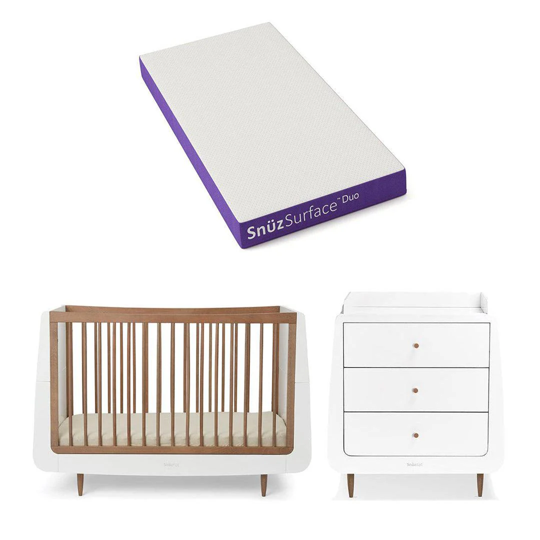 SnuzKot 2 Piece Nursery Furniture Set - The Natural Edit - Walnut - Image 9