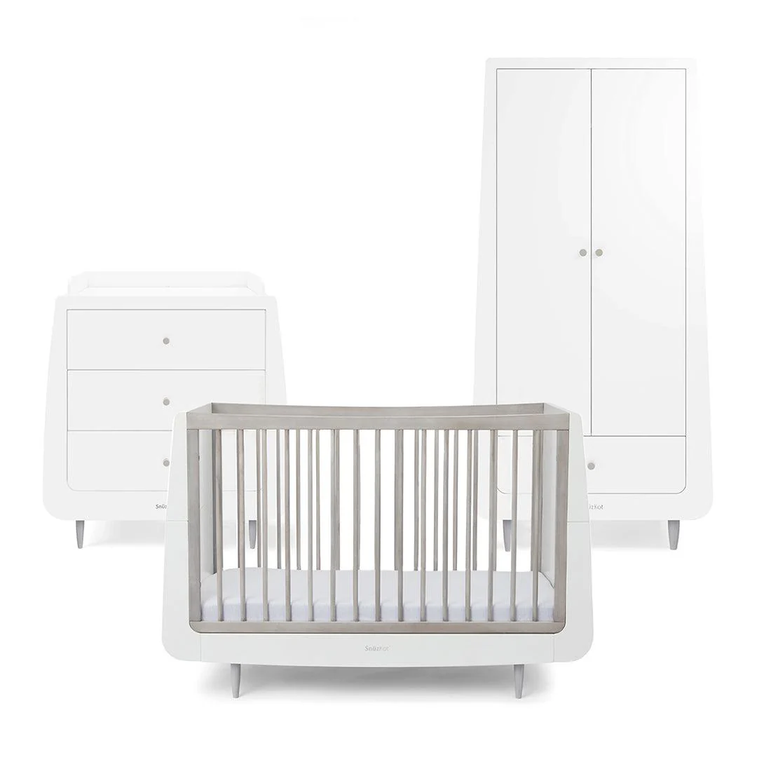 SnuzKot 3 Piece Nursery Furniture Set - The Natural Edit - Silver Birch