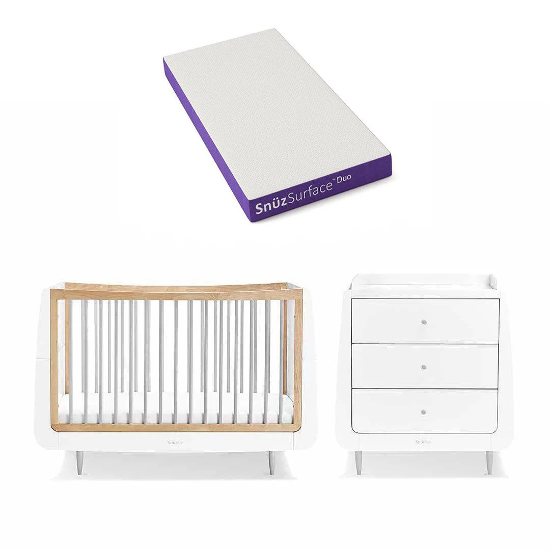 SnuzKot Skandi 2 Piece Nursery Furniture Set - Grey - Image 10