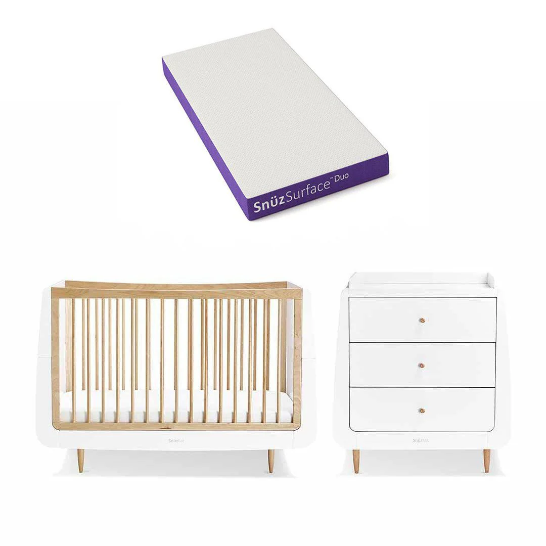 SnuzKot Skandi 2 Piece Nursery Furniture Set - Natural - Image 10