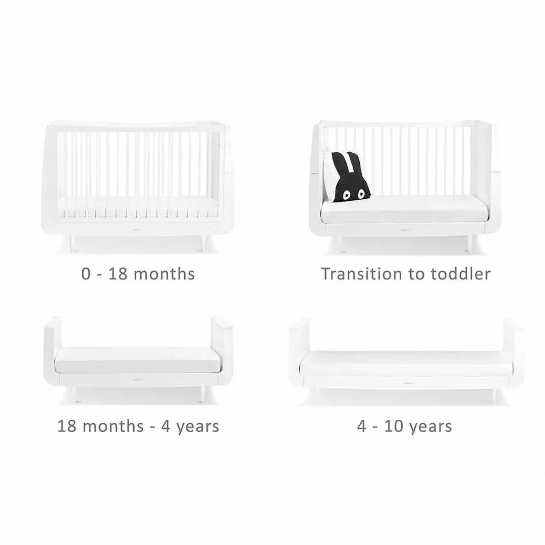 SnuzKot Skandi 2 Piece Nursery Furniture Set - White - Image 7