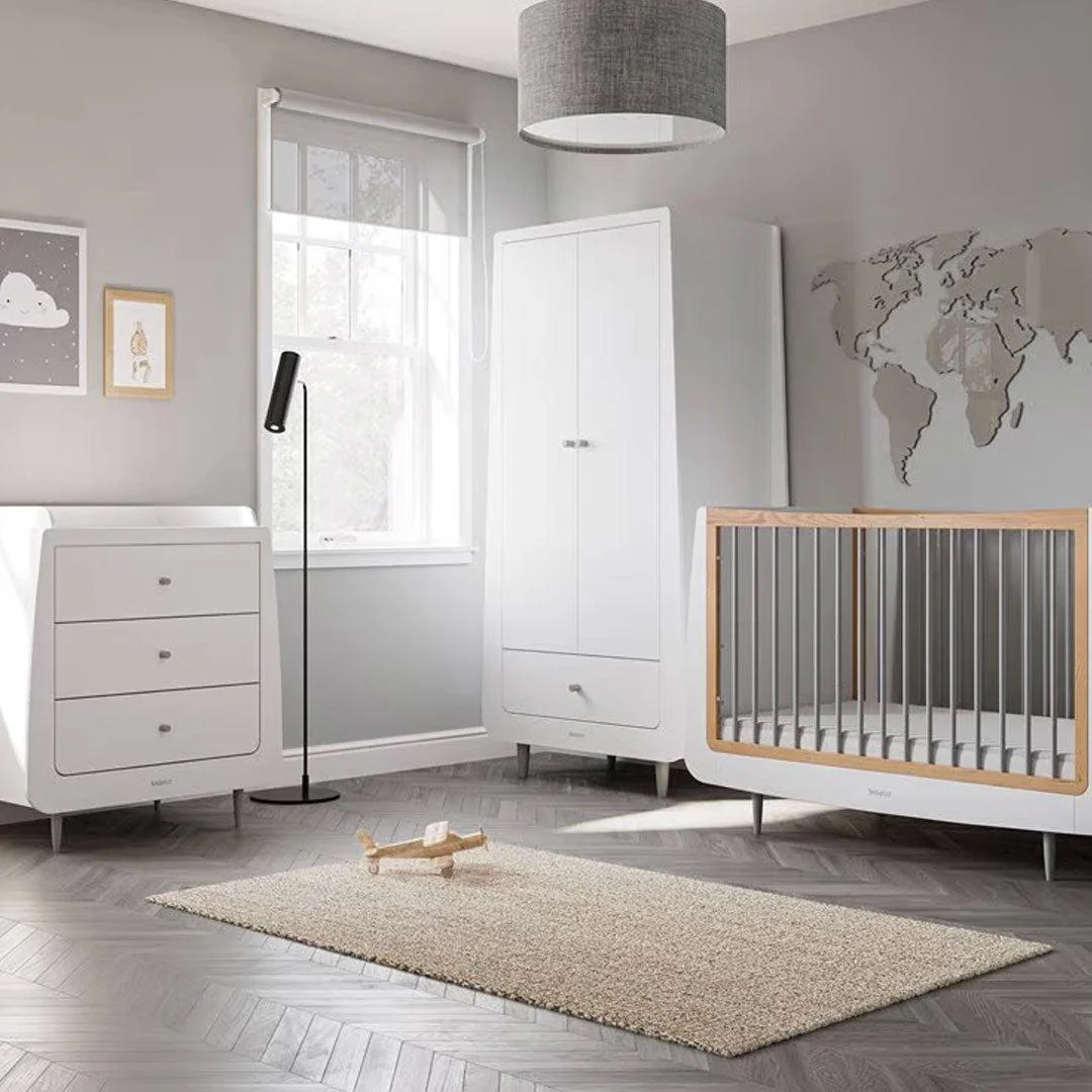 SnuzKot Skandi 3 Piece Nursery Furniture Set - Grey - Image 2