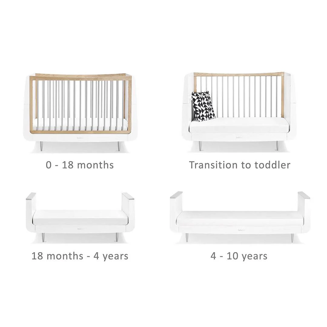 SnuzKot Skandi 3 Piece Nursery Furniture Set - Grey - Image 4