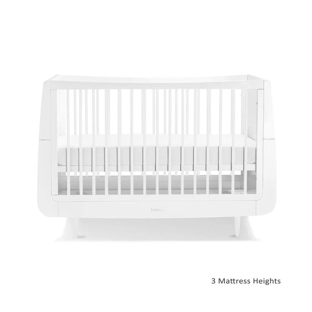 SnuzKot Skandi 3 Piece Nursery Furniture Set - White - Image 5