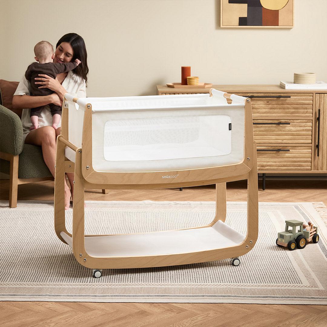 SnuzPod 5 Bedside Crib - Natural - Image 6