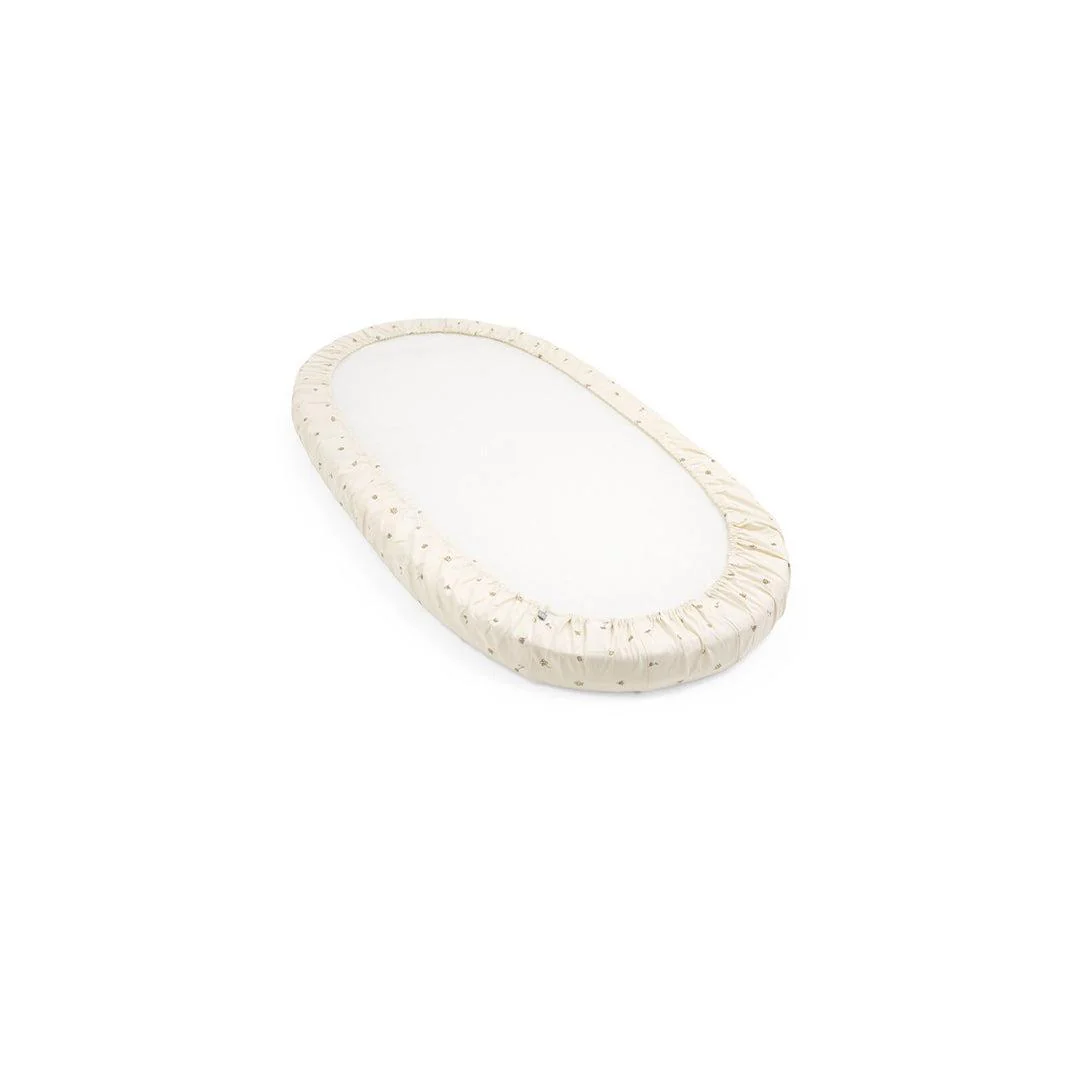 Stokke® Sleepi⢠Bed Fitted Sheet - Flower Ecru Osc - Image 3