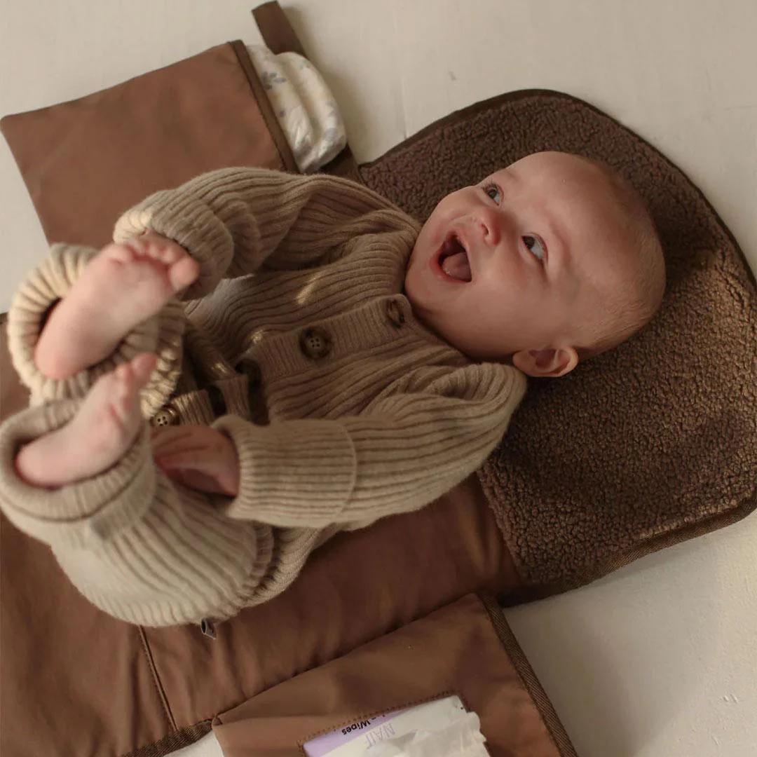 Studio Noos Brown Teddy Changing Mat Plus - Brown - Image 2