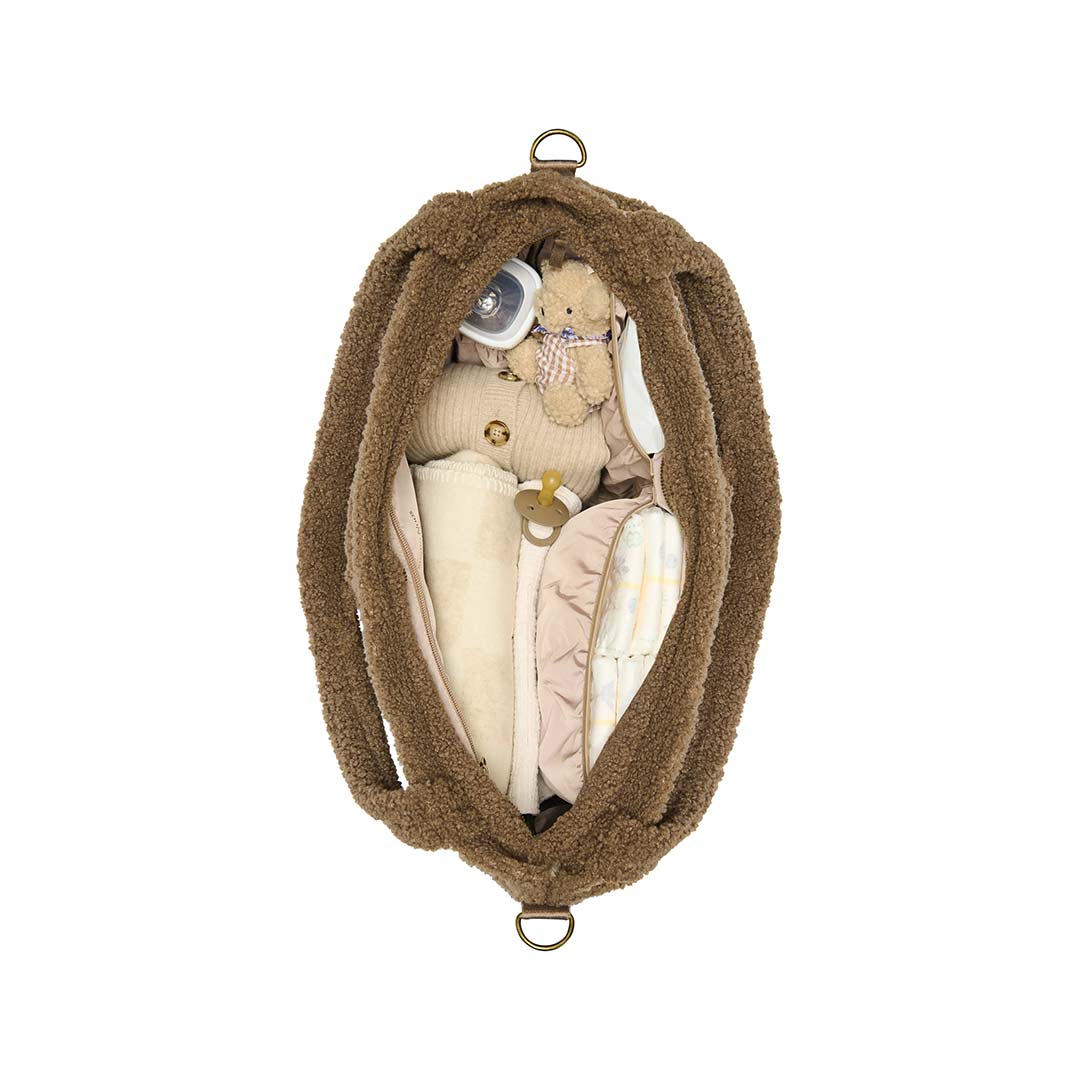 Studio Noos Brown Teddy Diaper Bag - Brown - Image 3