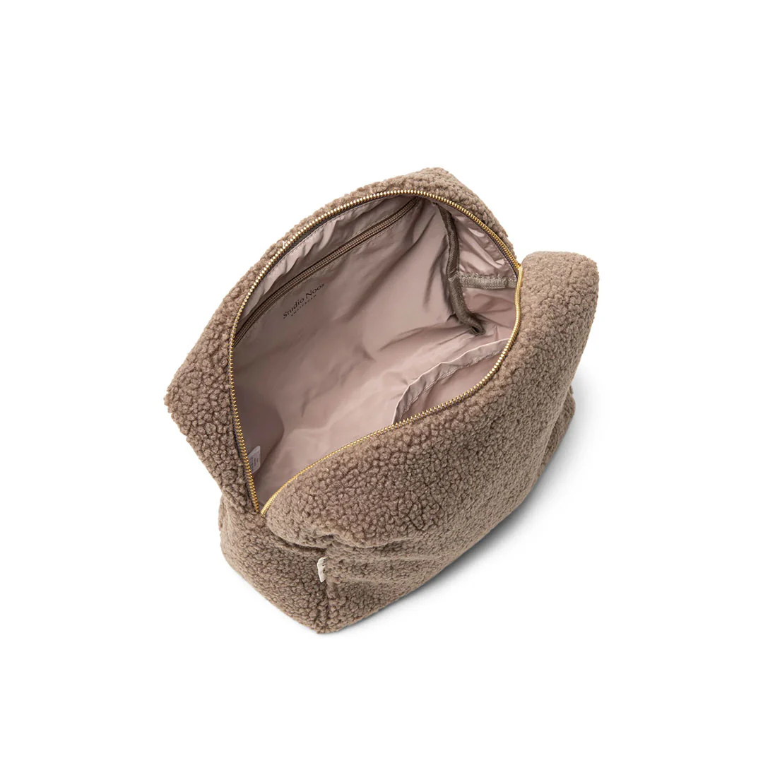 Studio Noos Brown Teddy Toiletry Bag - Brown - Image 3
