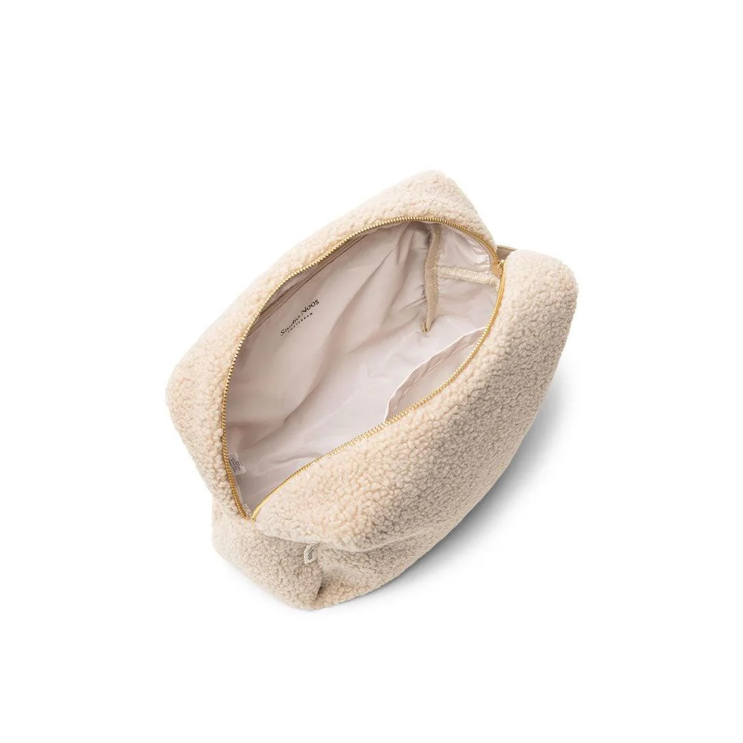 Studio Noos Ecru Teddy Toiletry Bag - Ecru - Image 2
