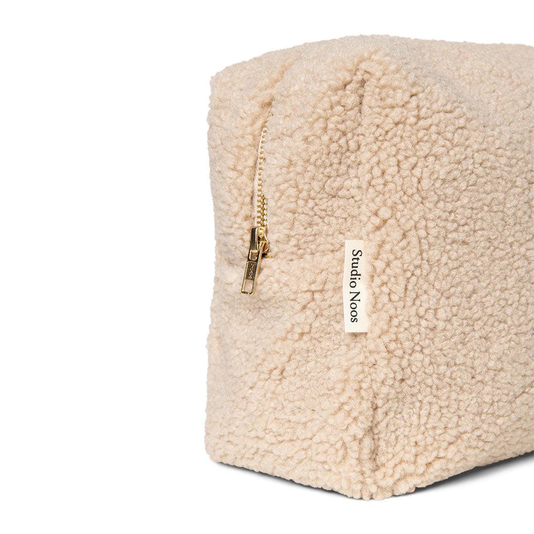 Studio Noos Ecru Teddy Toiletry Bag - Ecru - Image 3