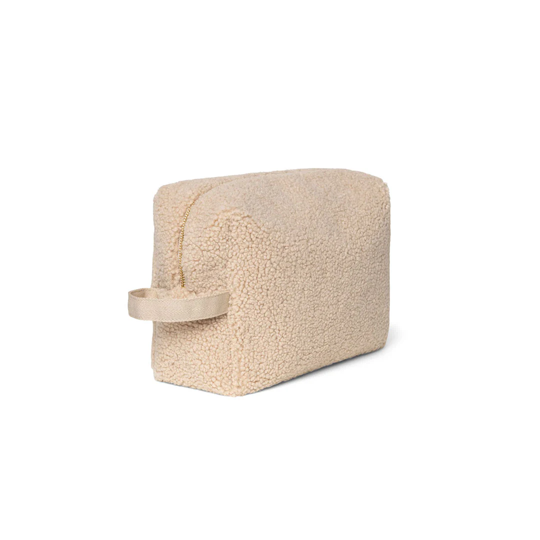 Studio Noos Ecru Teddy Toiletry Bag - Ecru - Image 4
