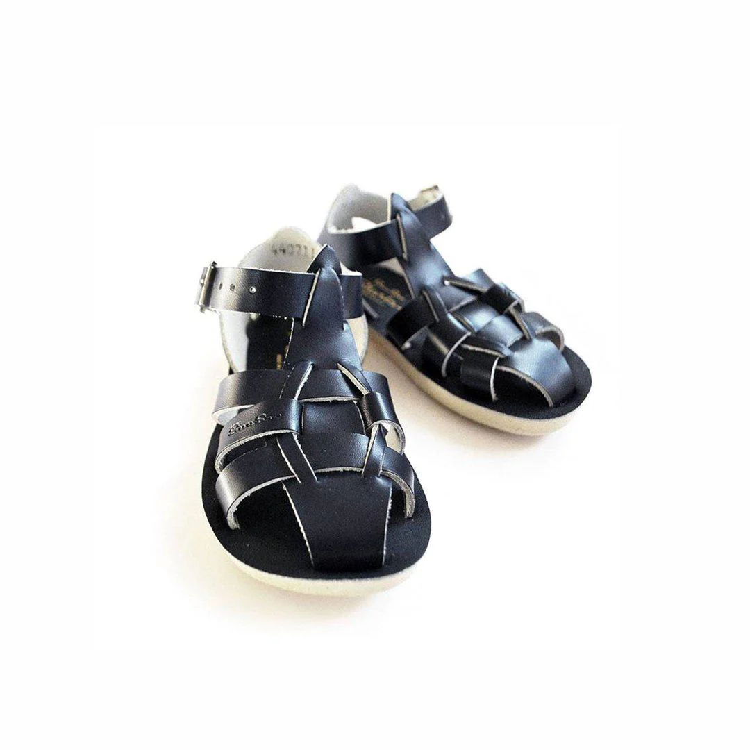 Salt-Water Sun-San Kids Sandals - Shark - Navy - Image 3