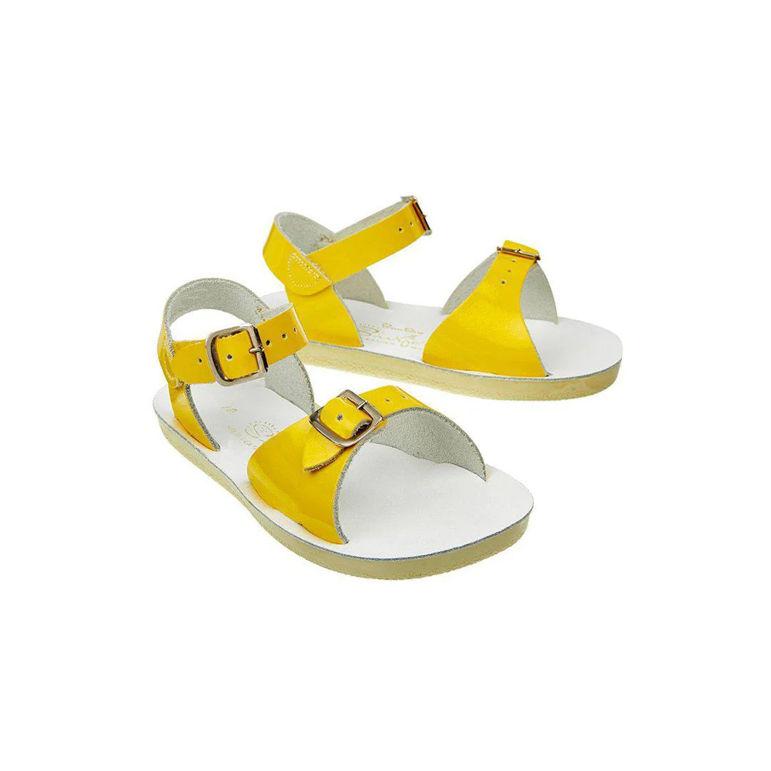 Salt-Water Sun-San Kids Sandals - Surfer - Shiny Yellow - Image 4