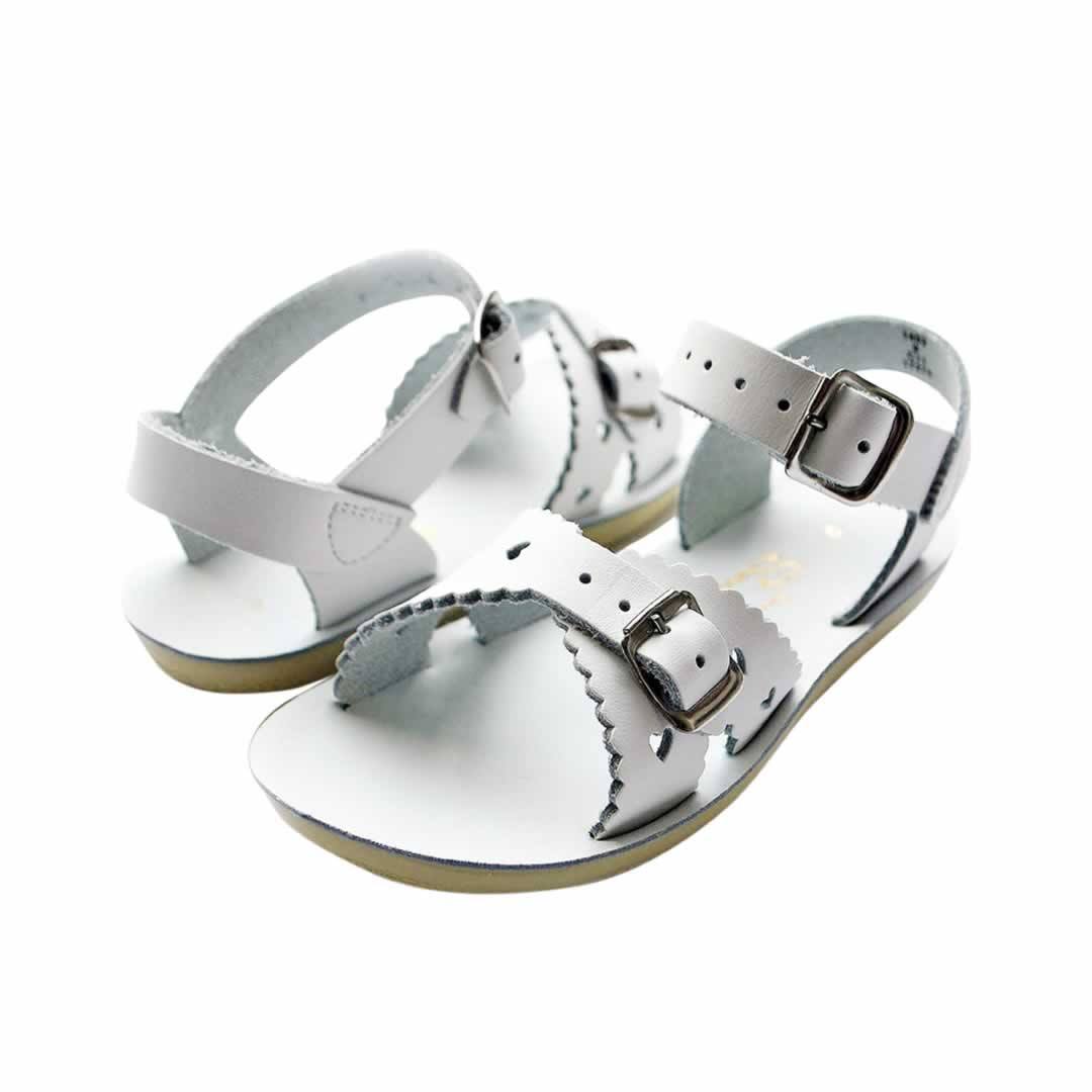 Salt-Water Sun-San Kids Sandals - Sweetheart - White - Image 4