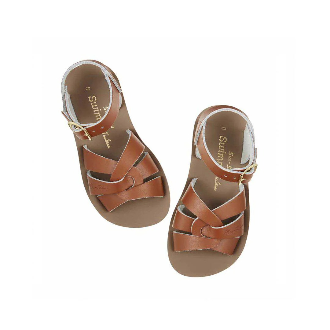 Salt-Water Sun-San Kids Sandals - Swimmer - Tan - Image 3