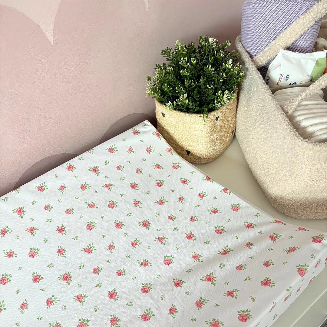 The Little Bumble Co. Anti Roll Changing Mat - Mini Roses - Image 2