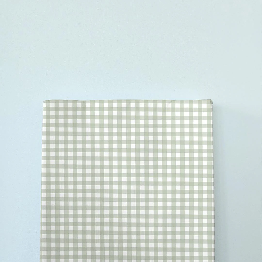 The Little Bumble Co. Anti Roll Changing Mat - Sage Gingham