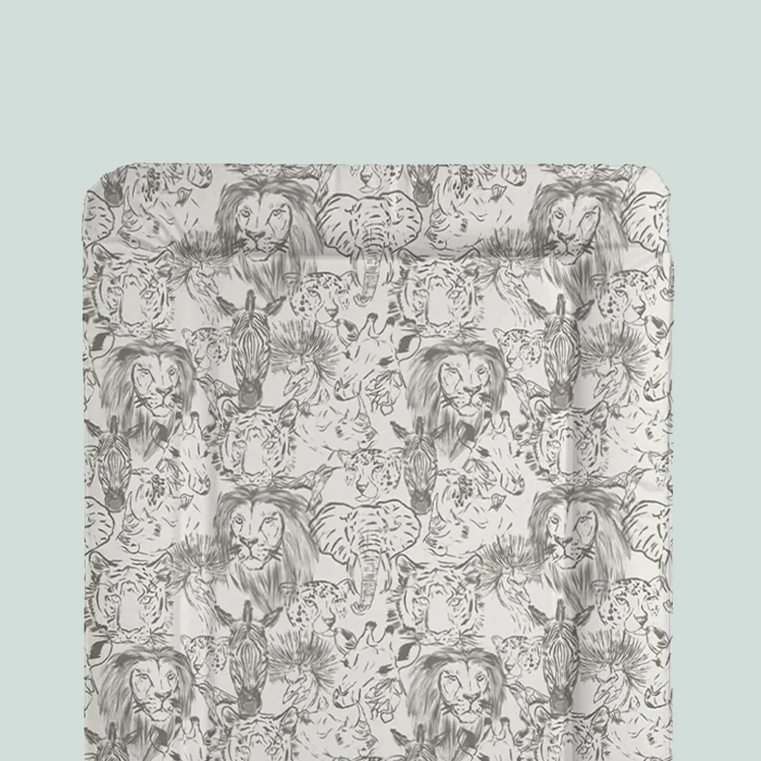 The Little Bumble Co. Standard Changing Mat - Safari Animal Faces