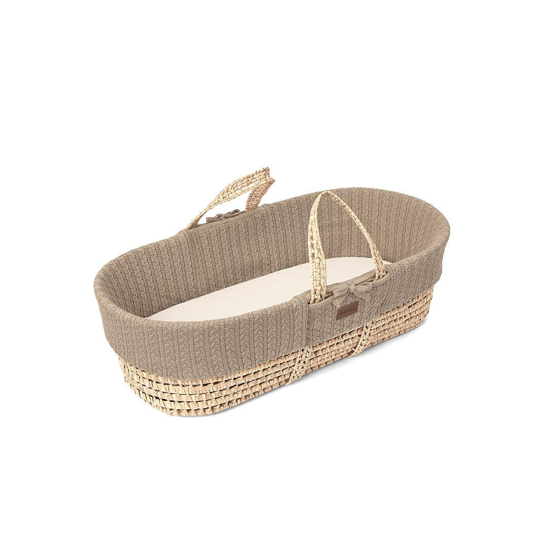 The Little Green Sheep Natural Knitted Moses Basket - Mattress + Static Stand - Image 20