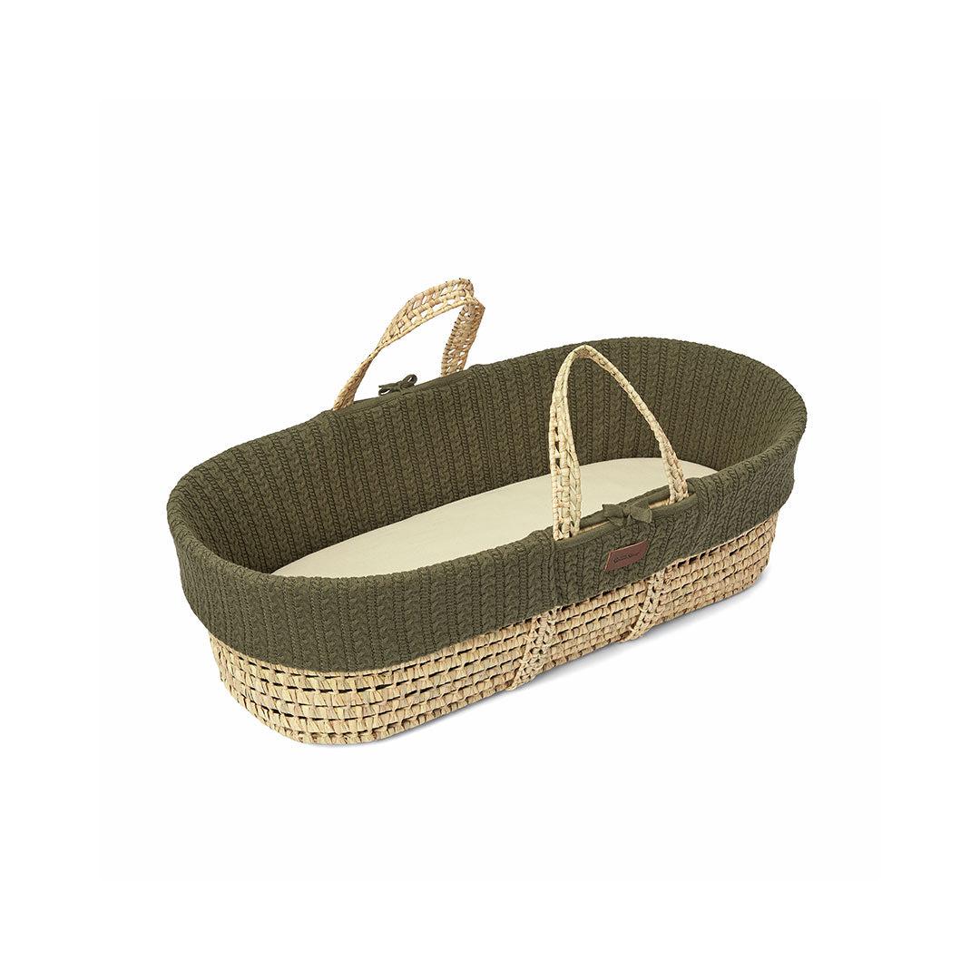The Little Green Sheep Natural Knitted Moses Basket - Mattress + Static Stand - Image 7