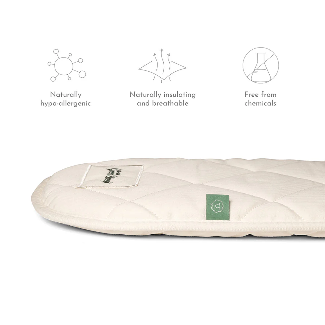 The Little Green Sheep Natural Moses Basket Mattress - Mamas & Papas Small Moses - Image 3