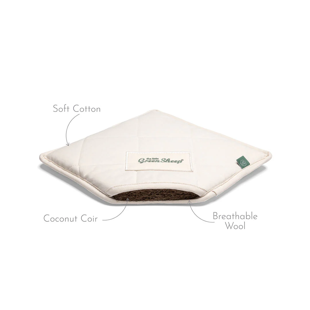 The Little Green Sheep Natural Moses Basket Mattress - Mamas & Papas Small Moses - Image 5
