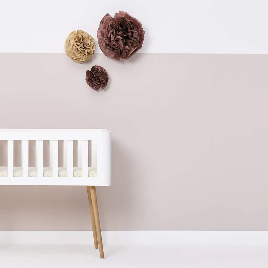 The Little Green Sheep Organic Crib Fitted Sheet - Linen Rice - Image 2