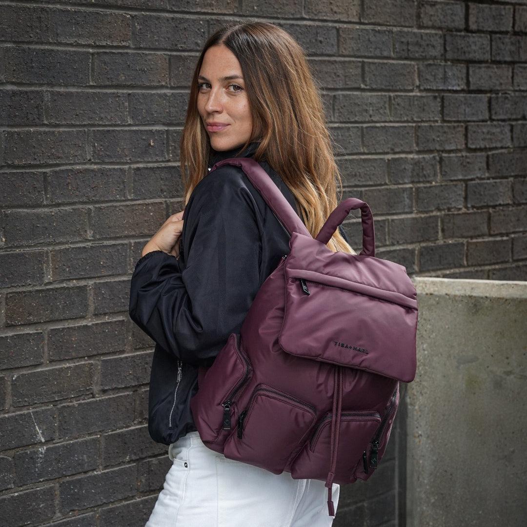 TIBA + MARL Alto Changing Backpack - Burgundy - Image 2