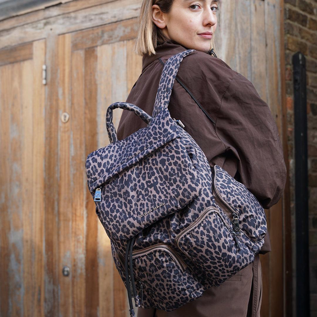 TIBA + MARL Alto Changing Backpack - Tonal Brown Leopard - Image 3