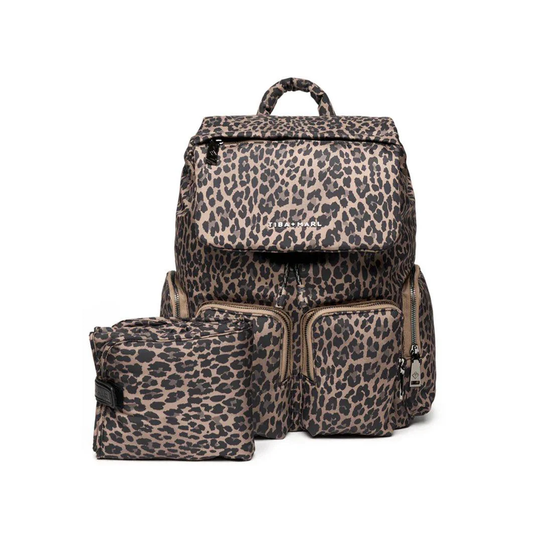 TIBA + MARL Alto Changing Backpack - Tonal Brown Leopard - Image 6