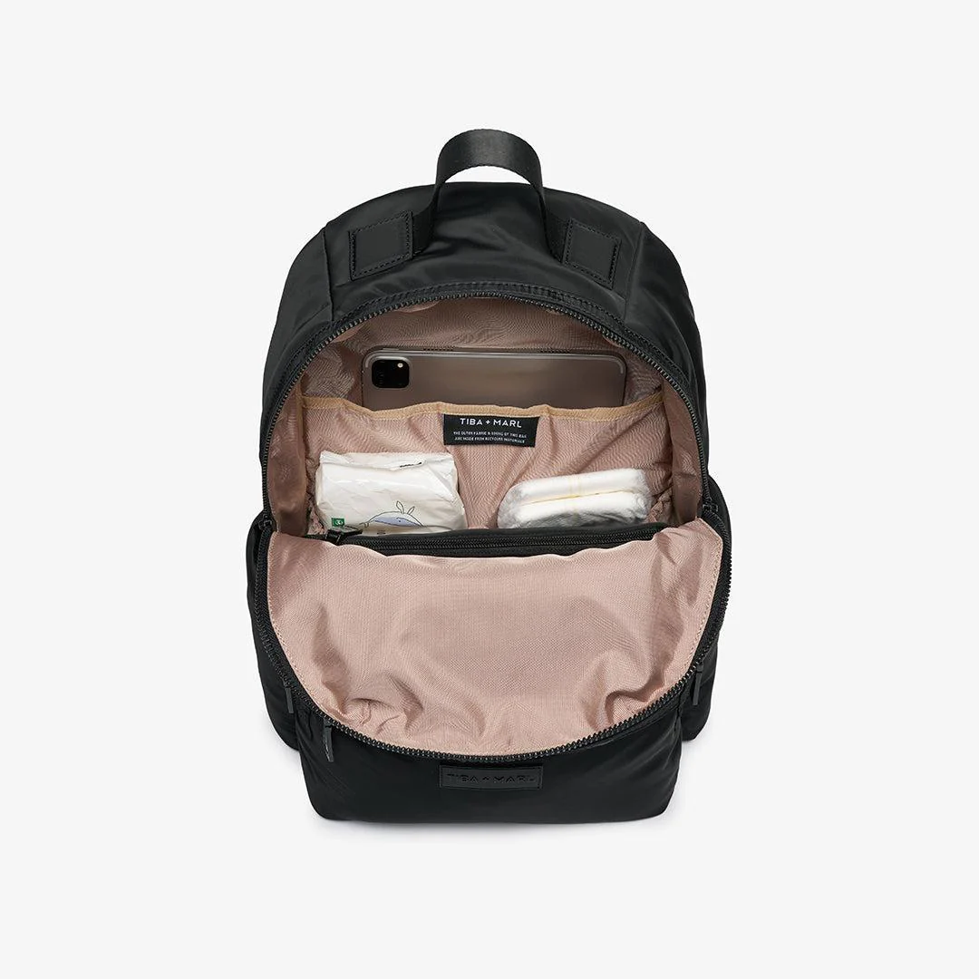 TIBA + MARL Elwood Changing Backpack - Black Woven - Image 3