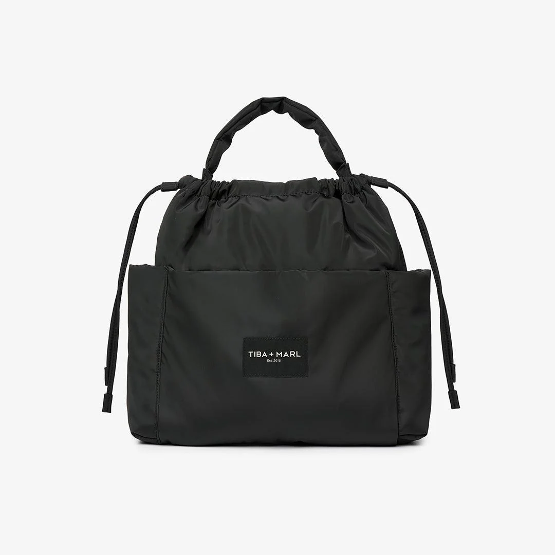 TIBA + MARL Luna Drawstring Tote Changing Bag - Black - Image 3