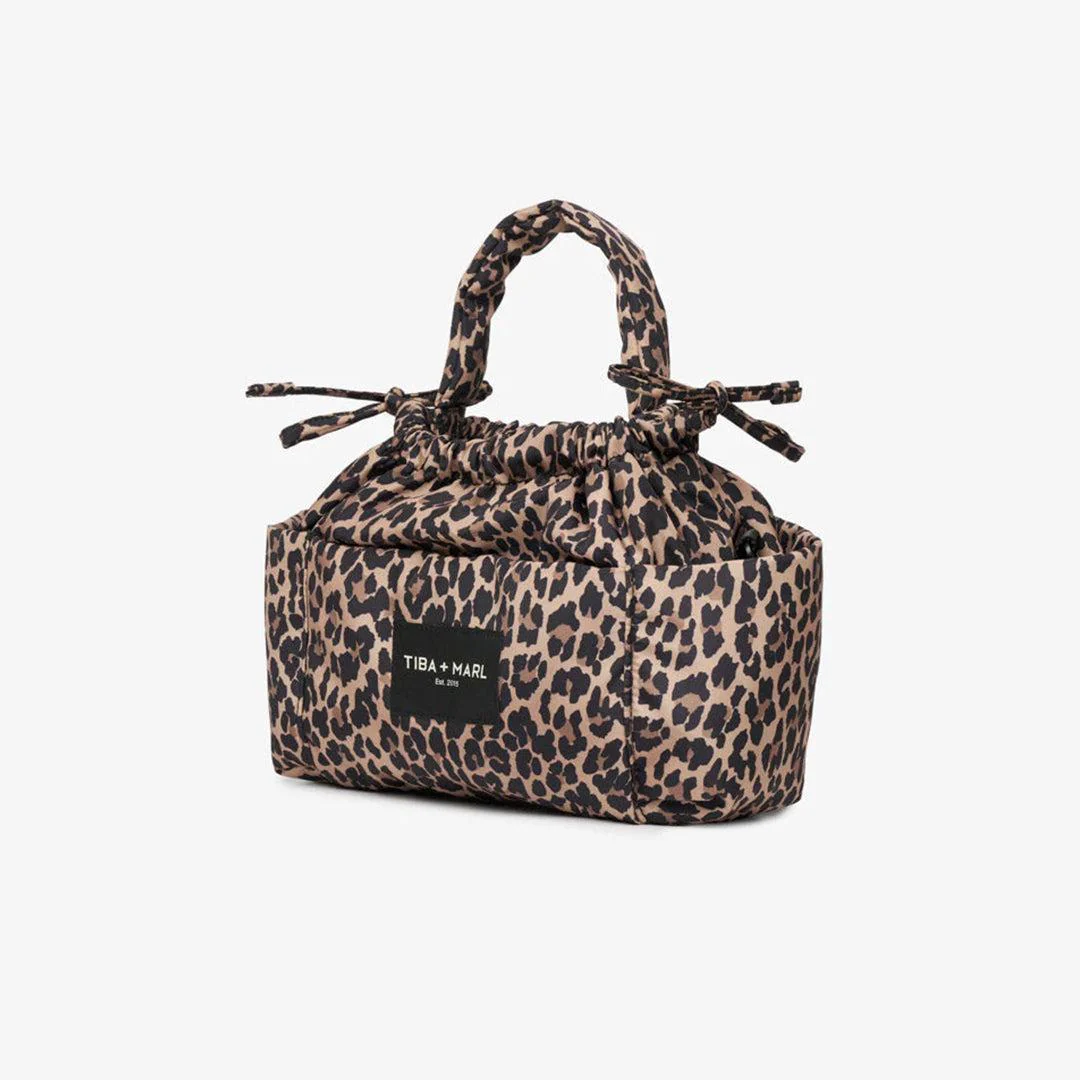 TIBA + MARL Mini Luna Drawstring Stroller Bag - Leopard - Image 5