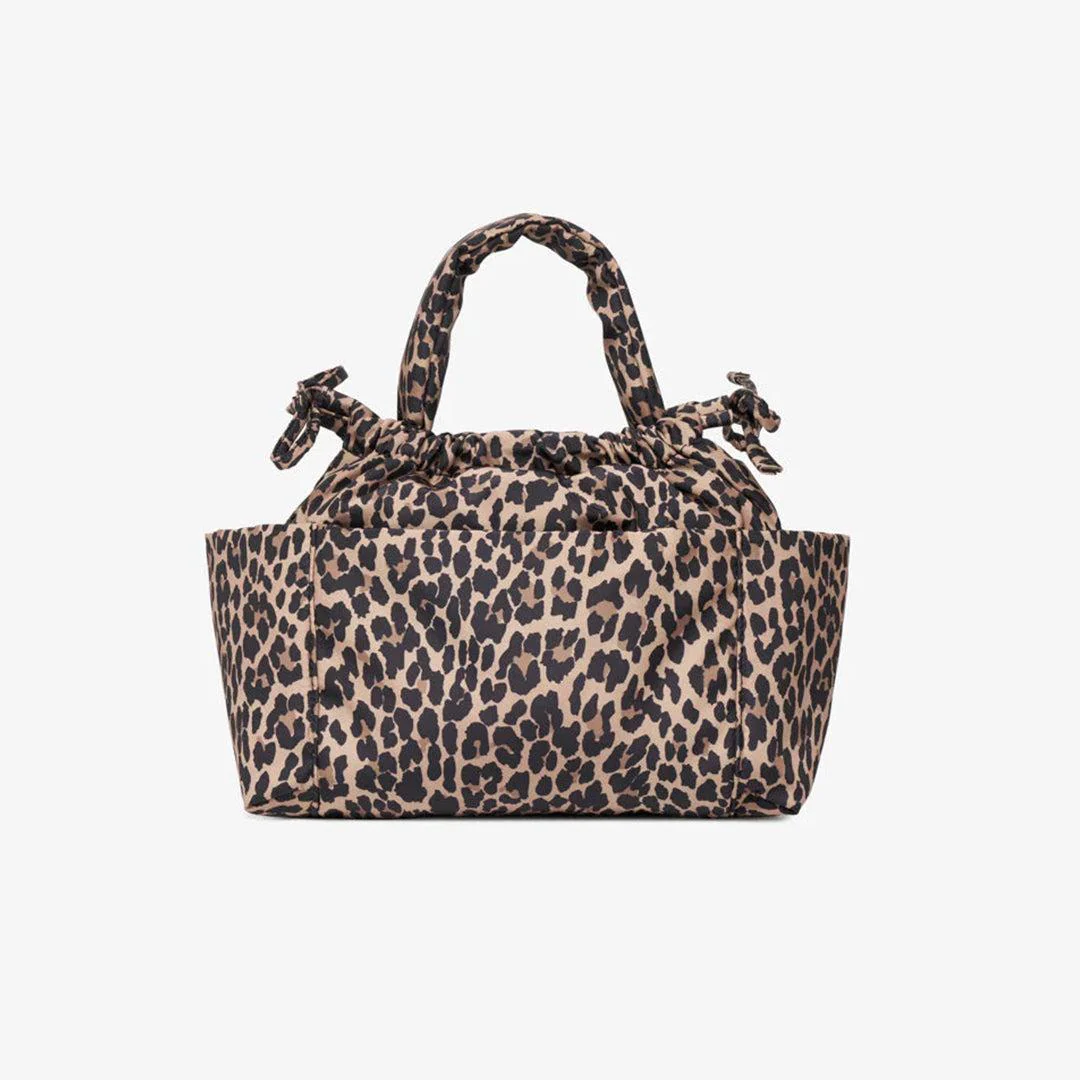 TIBA + MARL Mini Luna Drawstring Stroller Bag - Leopard - Image 6