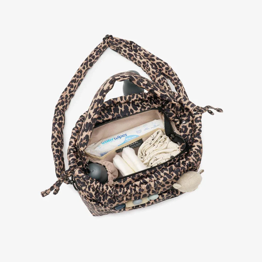 TIBA + MARL Mini Luna Drawstring Stroller Bag - Leopard - Image 7