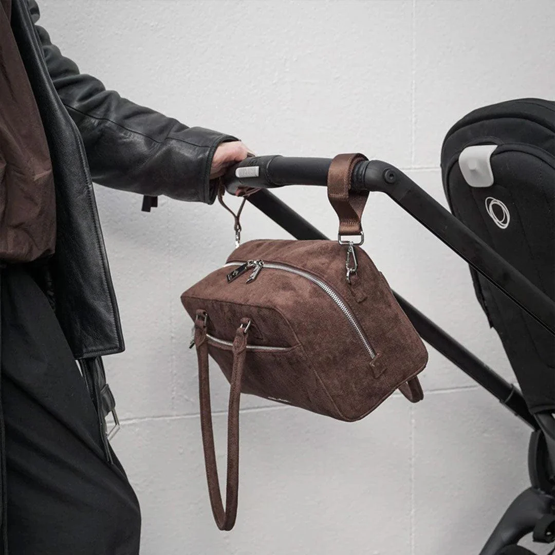 TIBA + MARL Riley Compact East-West Changing Bag - Brown Faux Suede - Image 2
