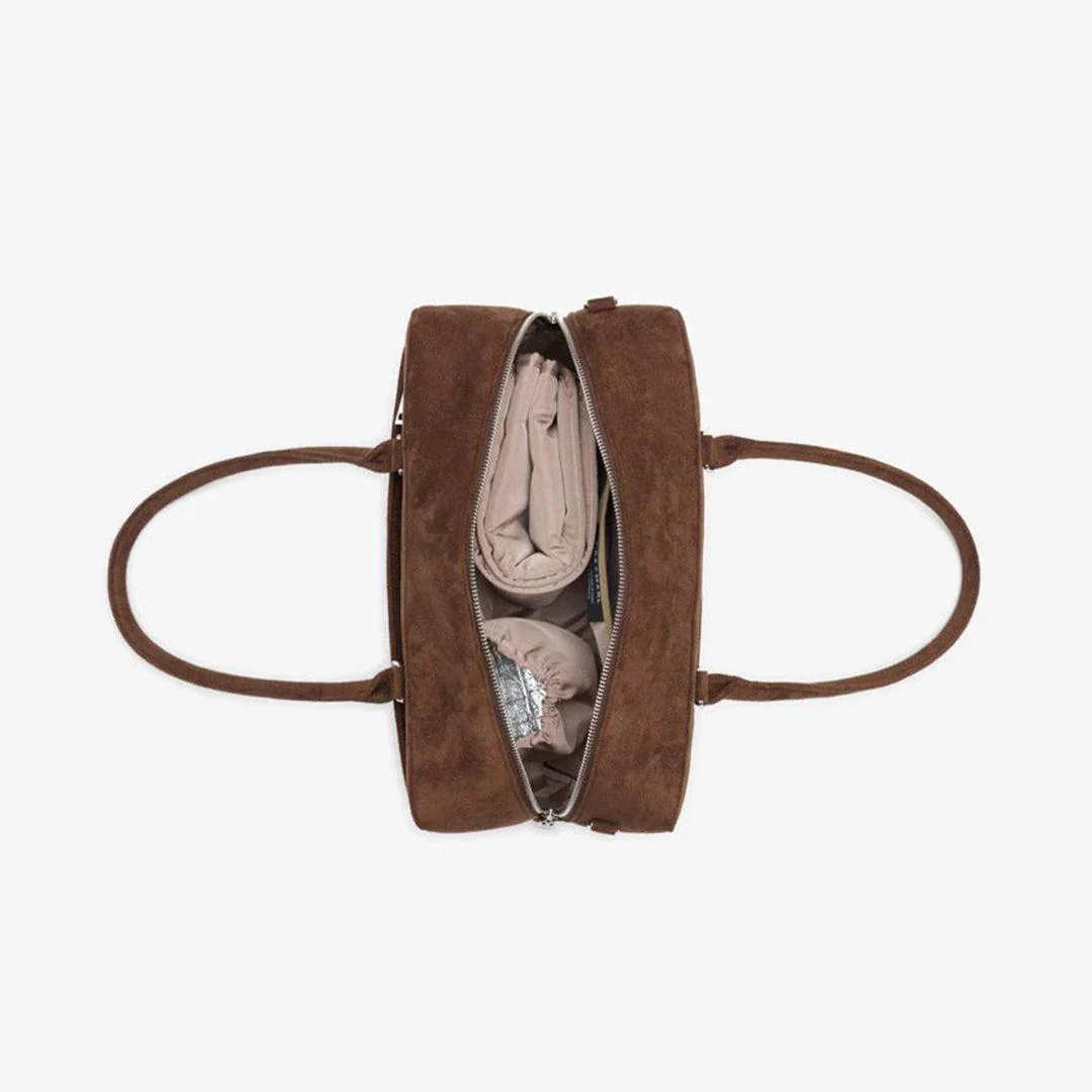 TIBA + MARL Riley Compact East-West Changing Bag - Brown Faux Suede - Image 5