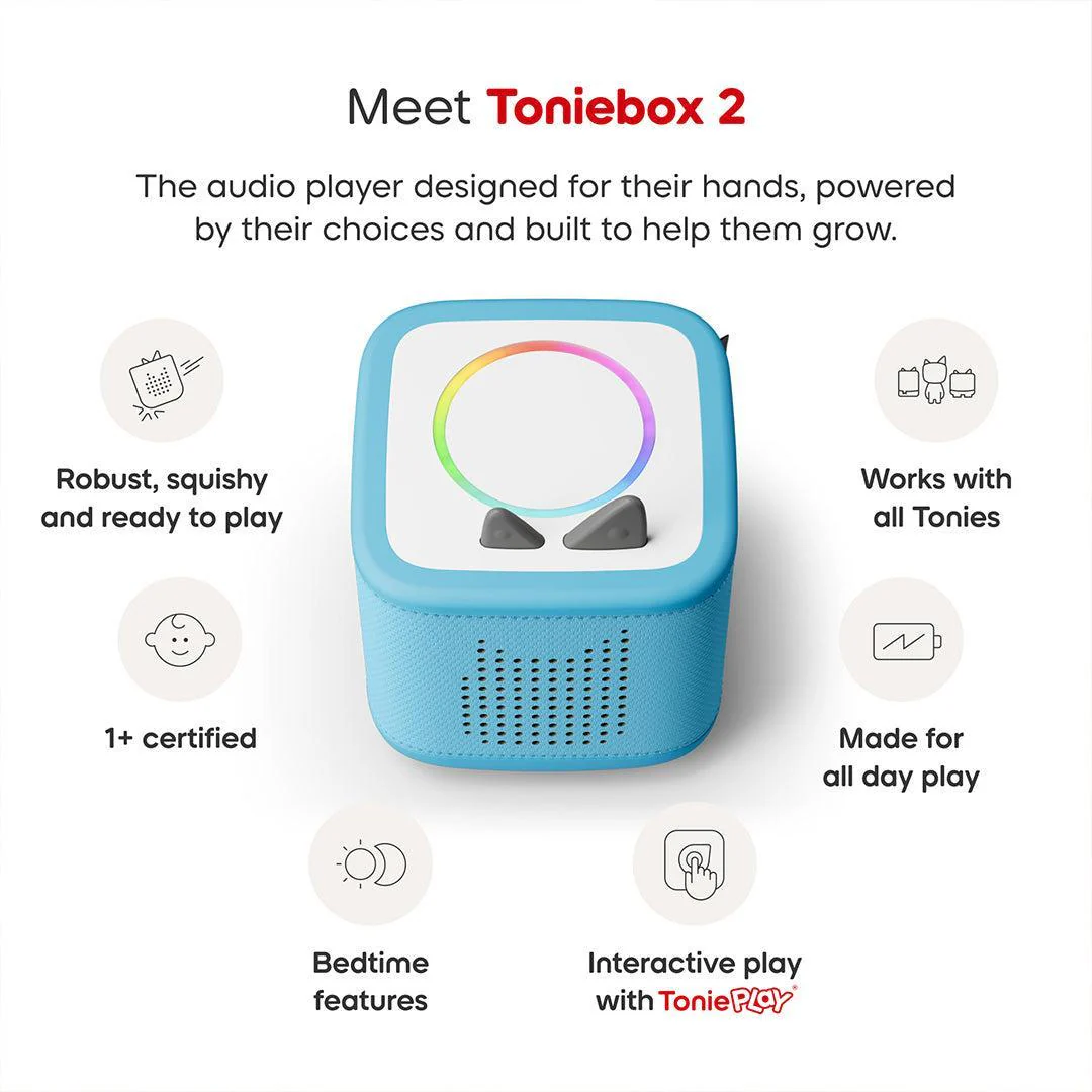 Tonies Toniebox 2 Playset with Tonieplay Game + Controller + PAW Patrol Chase Tonie - Blue - Image 4