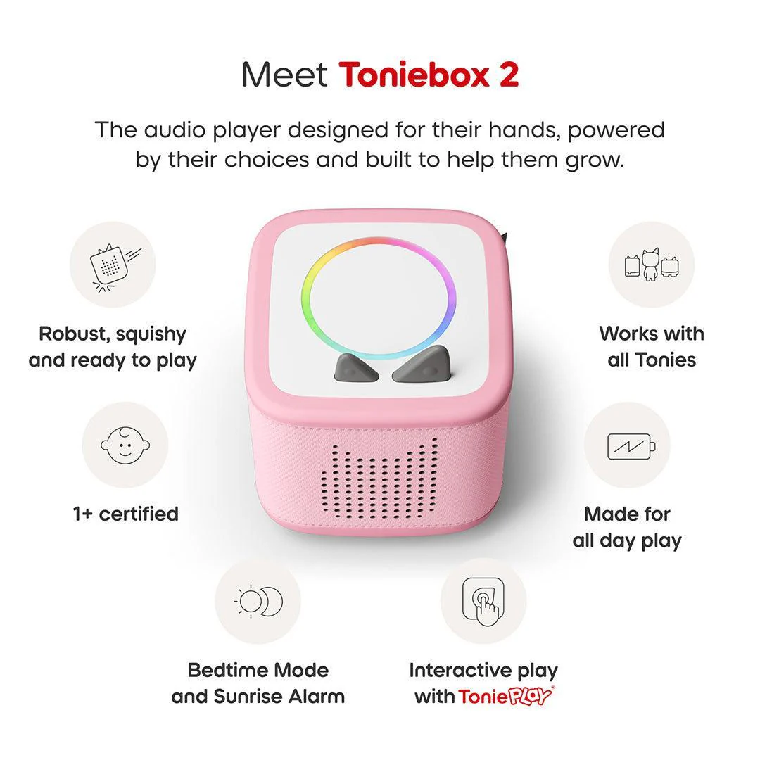 Tonies Toniebox 2 Playset with Tonieplay Game + Controller + PAW Patrol Chase Tonie - Pink - Image 4