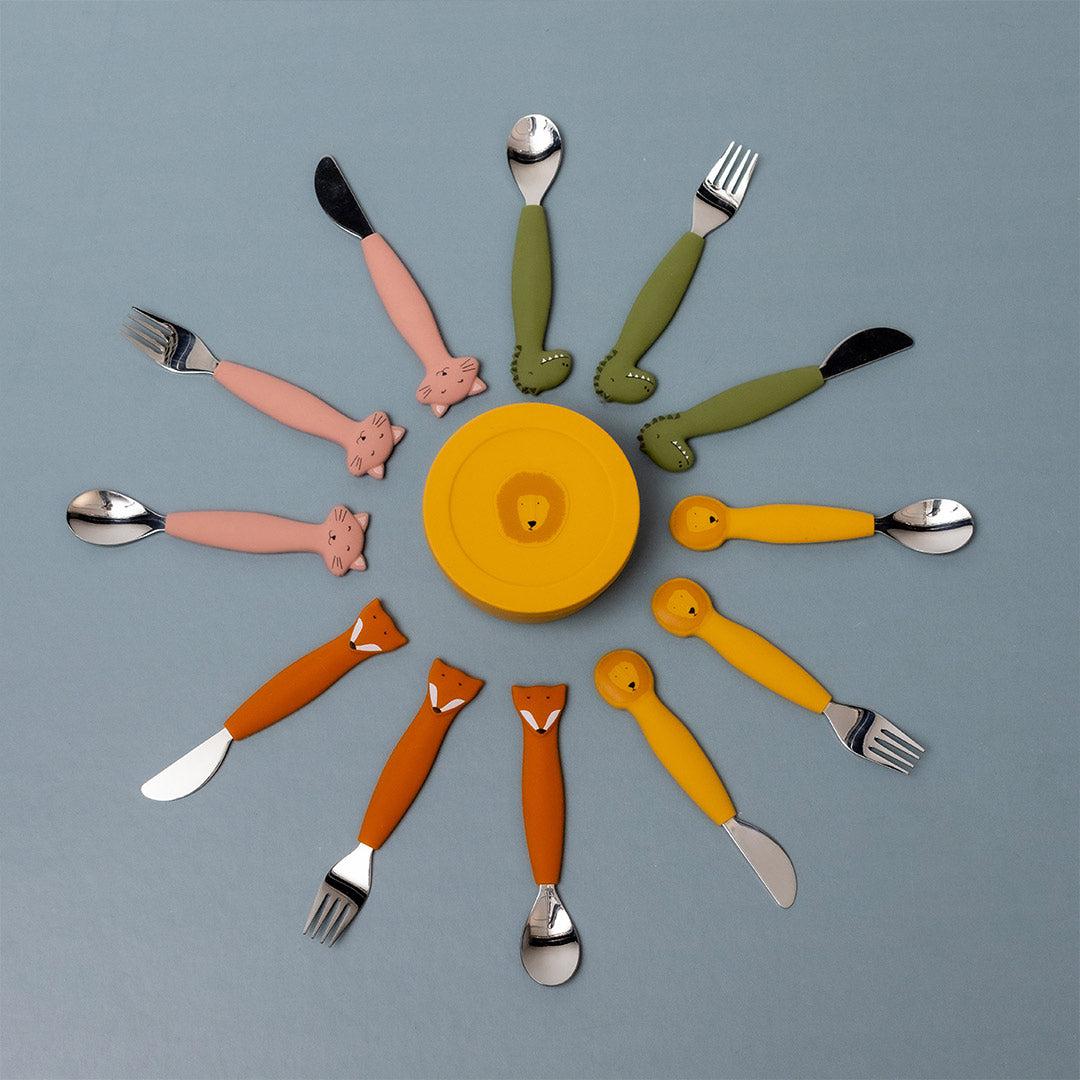 Trixie Silicone Cutlery Set - 3 Pack - Mr Dino - Image 4